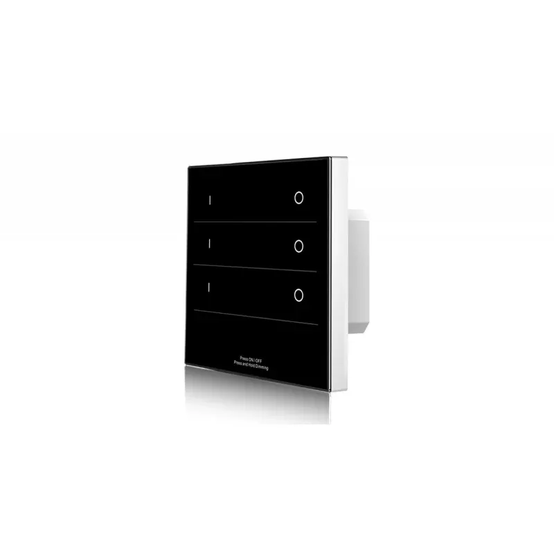 SINGULAR COLOUR TOUCH WALL PANEL 3 ZONE (BLACK)