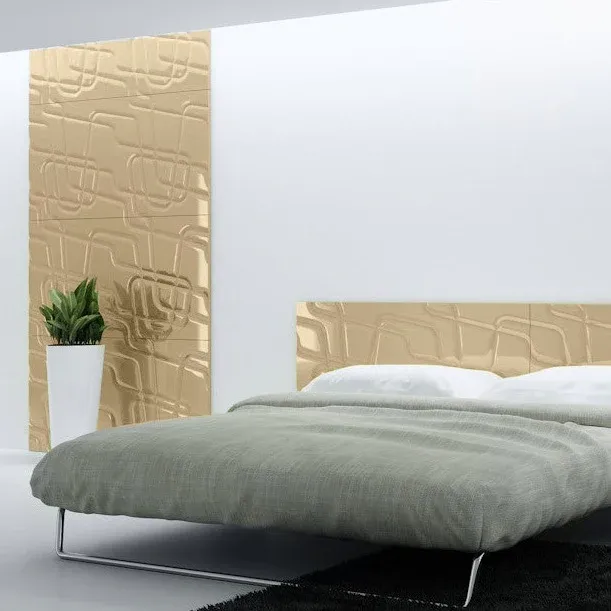 Washable & Scrubbable Decorative 3D Textured Feature Wall Panels Aurum Finish Contemporary Intriguing MAZE Design