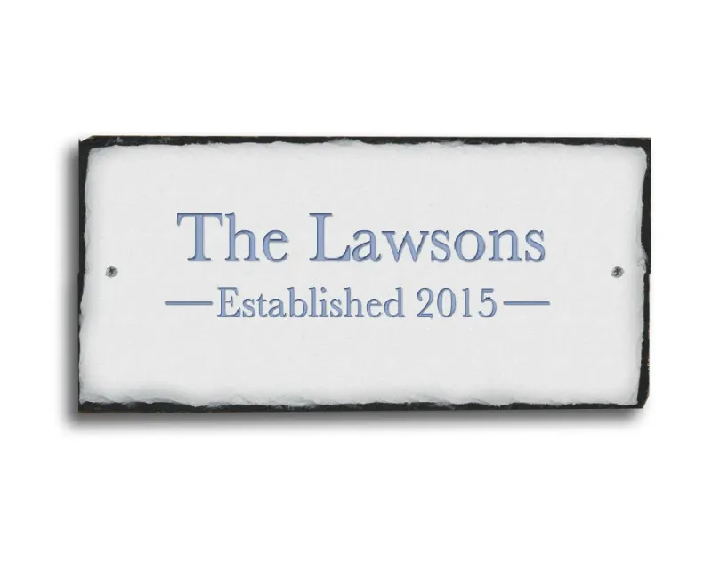 Customizable Slate Home Address Sign - Name/Address and Established Date Handcrafted and Personalized Curb Visibility