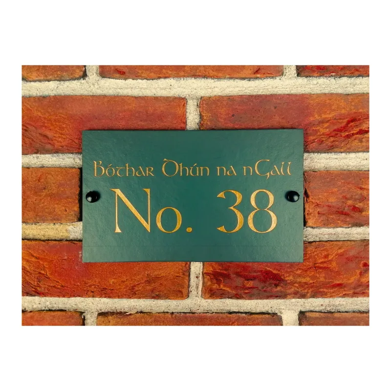 Engraved Unrefined Slate House Address Sign - Rustic Farmhouse Style Door Number - Wedding, Housewarming, Anniversary Gift...