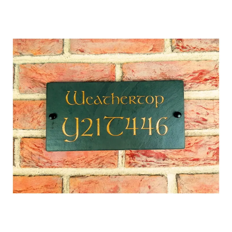 Engraved Wholesome Slate House Address Sign - Rustic Farmhouse Style Door Number - Wedding, Housewarming, Anniversary Gift...