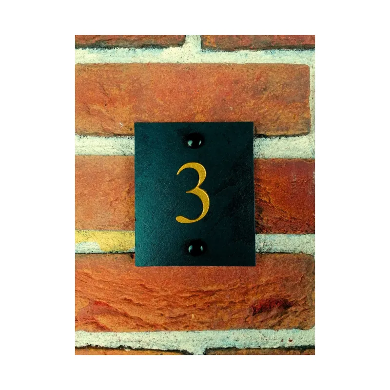 Engraved Wholesome Slate House Address Sign - Rustic Farmhouse Style Door Number - Wedding, Housewarming, Anniversary Gift...