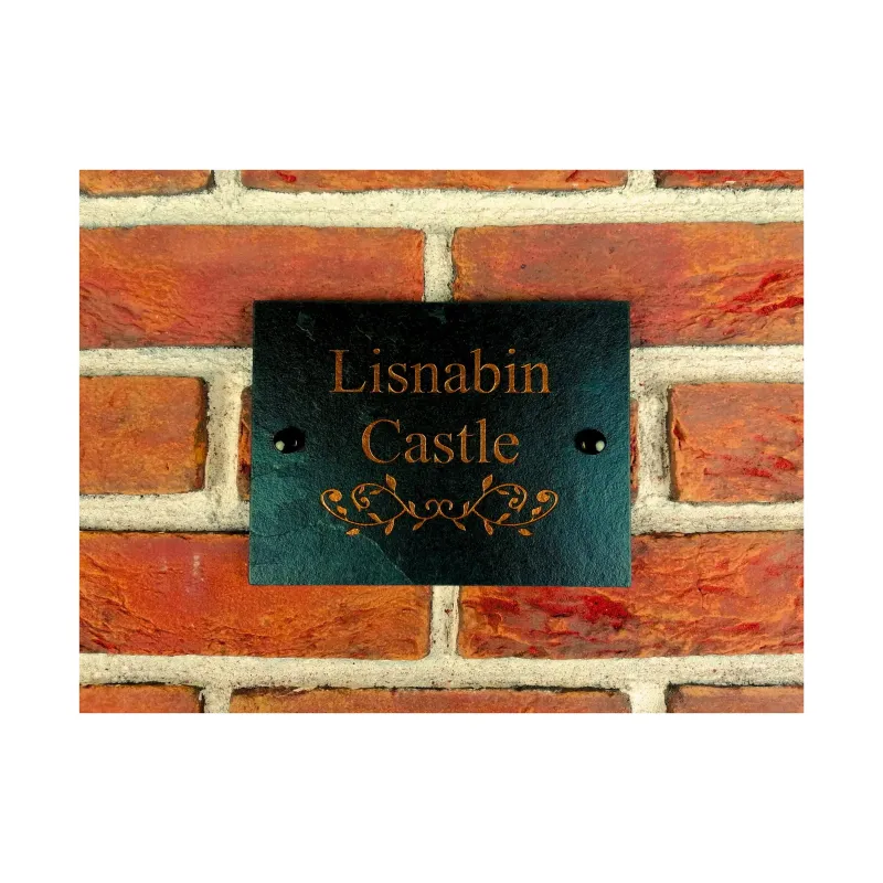 Inscribed Natural Slate House Address Sign - Rustic Farmhouse Style Door Number - Wedding, Housewarming, Anniversary Gift ...