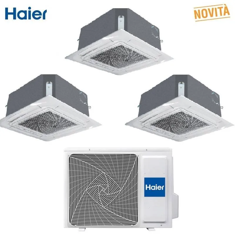 Condizionatore Climatizzatore Haier Trial Split Cassetta 620 R-32 9000+9000+12000 BTU Con 3U70S2SR5FA WI-FI Customizable