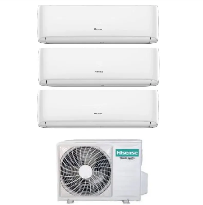 Condizionatore Climatizzatore Hisense Trial Split Inverter Hi-Comfort 9000+9000+9000 BTU con 3AMW62U4RJC WiFi Integrato 9+9+9