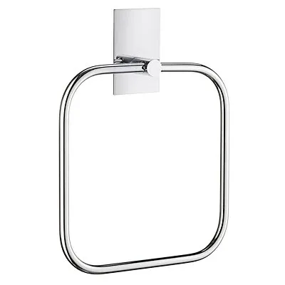 Glass Door Handle B/boden Square Chromium Towel Ring