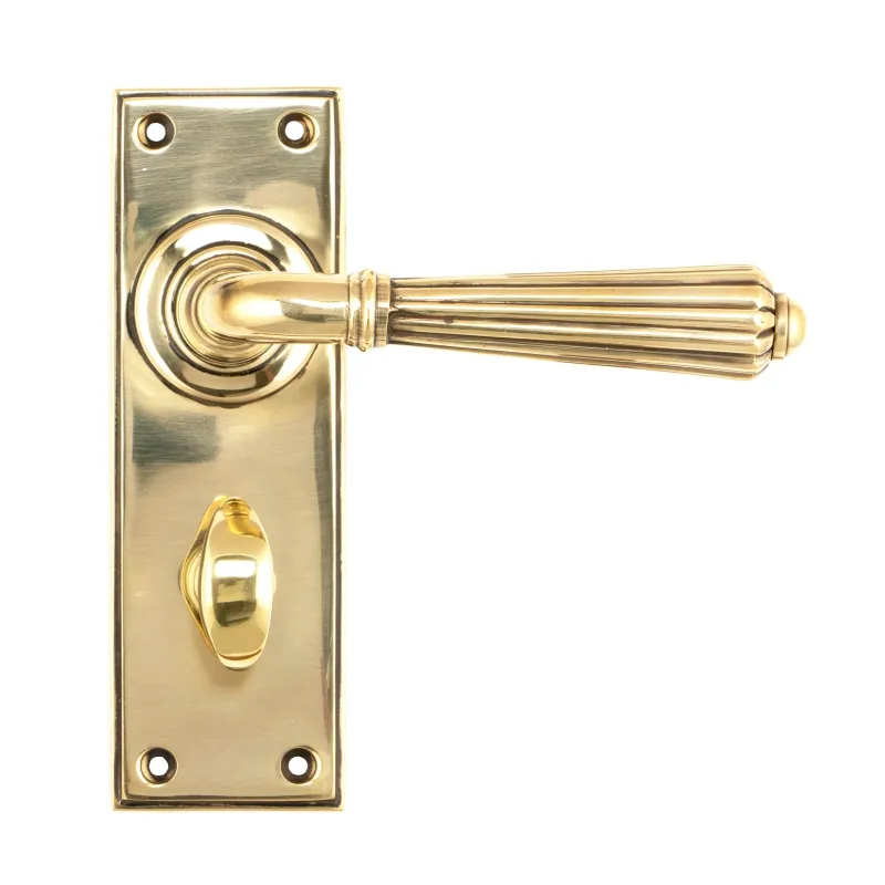 Water-Saving Aged Brass Hinton Lever Bathroom Adjust | From Anvil