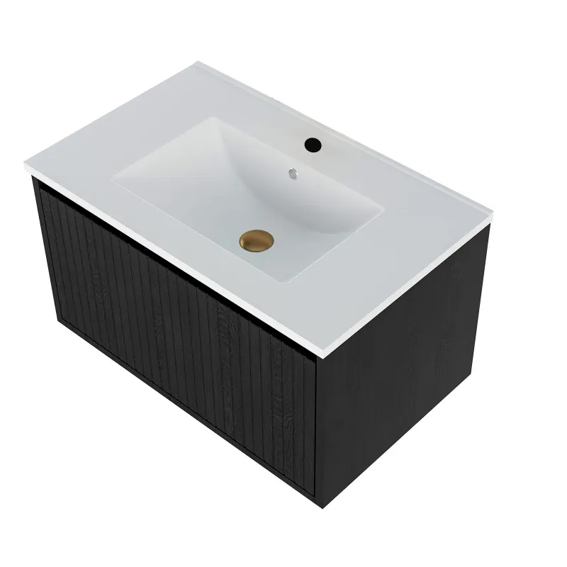 Wall Mounted Floating Bathroom Vanity Sink And Drawers
