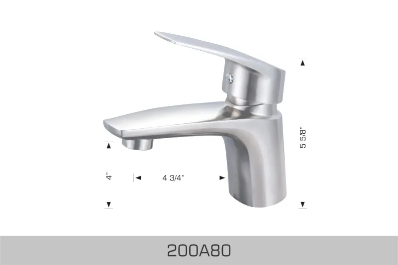 Bosco Vanity Faucets - Stainless Metal Faucet 200A80