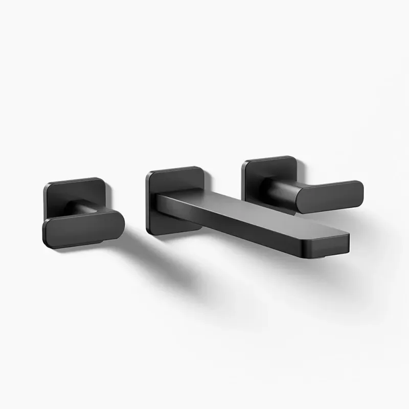 Kohler Parallel Wall-mount bathroom sink faucet trim, 1.2 gpm K-T27120-4-BL