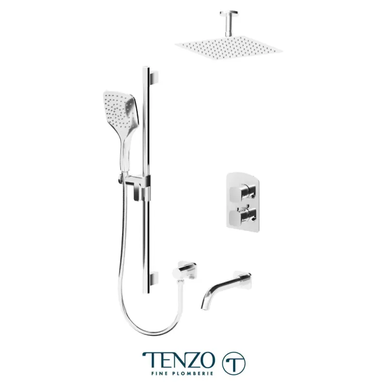 Tenzo Shower kit 3 runs Airboost Showerhead DET33-511315
