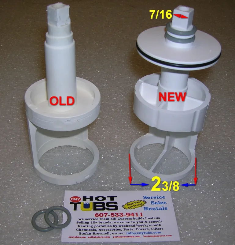 Push-to-Connect Jacuzzi Diverter valve internal