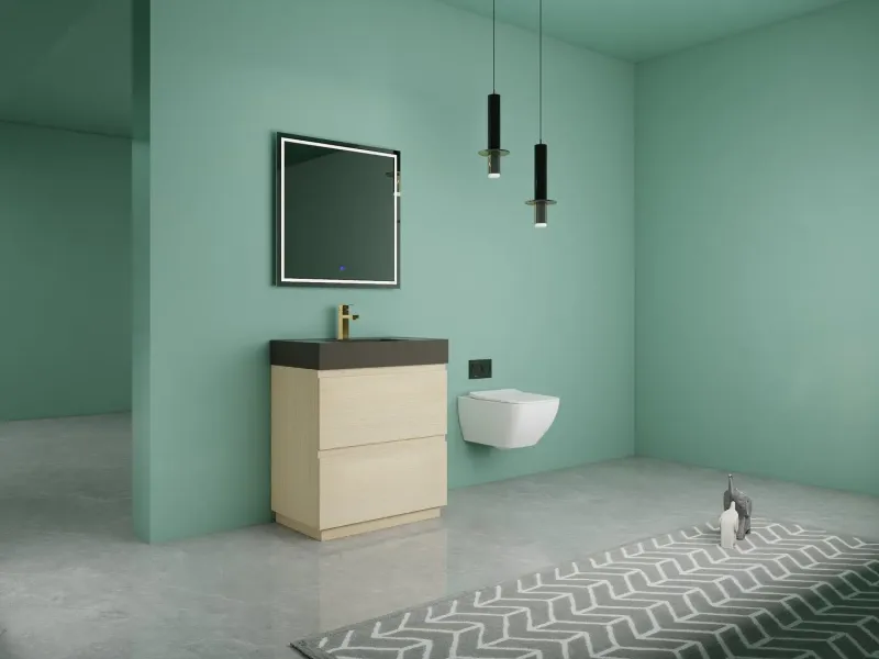 Bagno Italia Orlando Free Standing Bathroom Vanity Midnight Counter Top