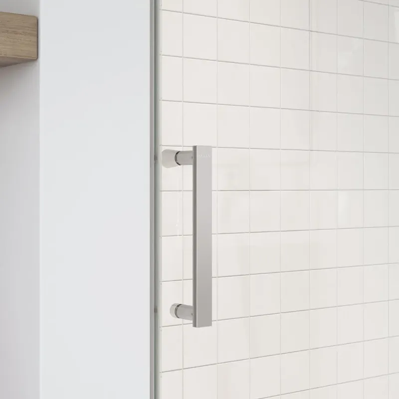 Maax Outback 55 ¼ - 58 ½ x 70 ½ . 8mm Sliding Shower Door Alcove Installation Distinct glass Chrome 137681-900-084-000