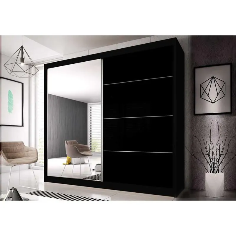 Numerous 31 Sliding Mirror Door Wardrobe 203cm