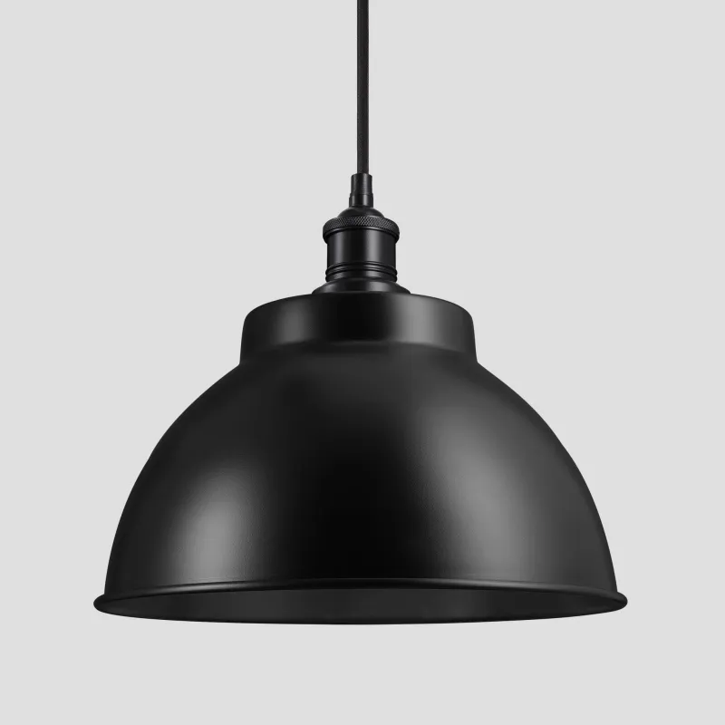 Brooklyn Dome Pendant - 13 Inch - Onyx Parties & Events