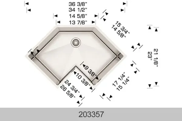 Bosco Titanium-grade Series - Corner Sink (Under Mount) 203357 Plus
