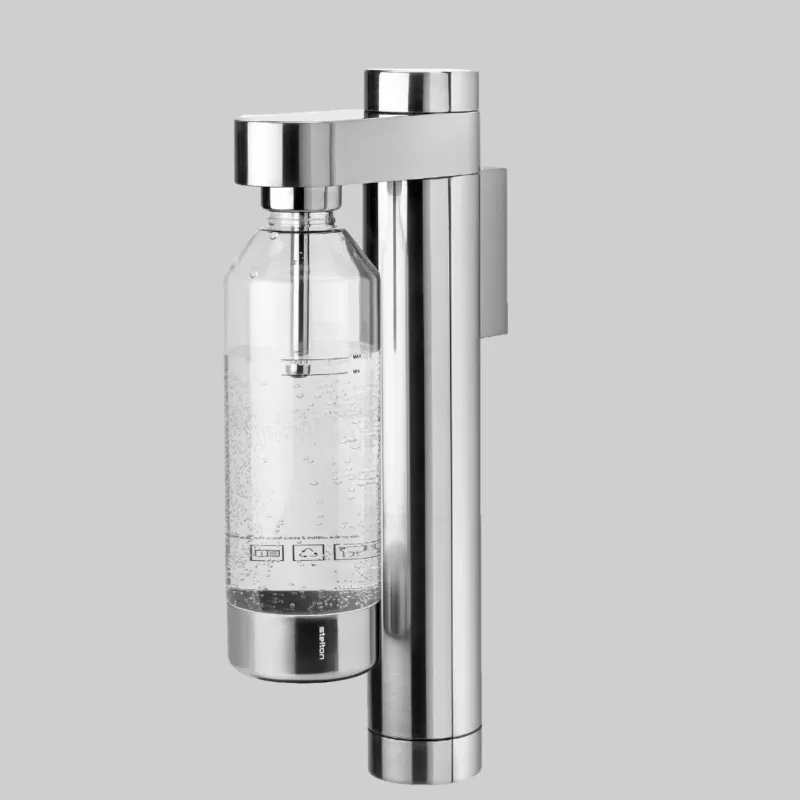 Brus carbonator, wall mount - brushed chromed 25-Year Limited Warranty