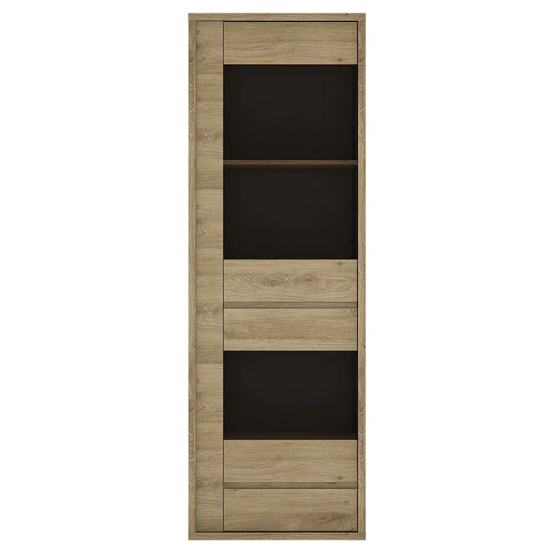 Axton Kingsbridge 1 Door 1 Drawer Slender Glazed Display Cabinet