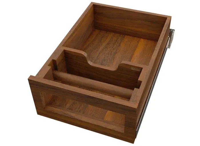 Concealed Mount Rev--Shelf Paper Towel Drawer System&nbsp;w/ BLUM Soft-Close Slides 18" Base Cabinets