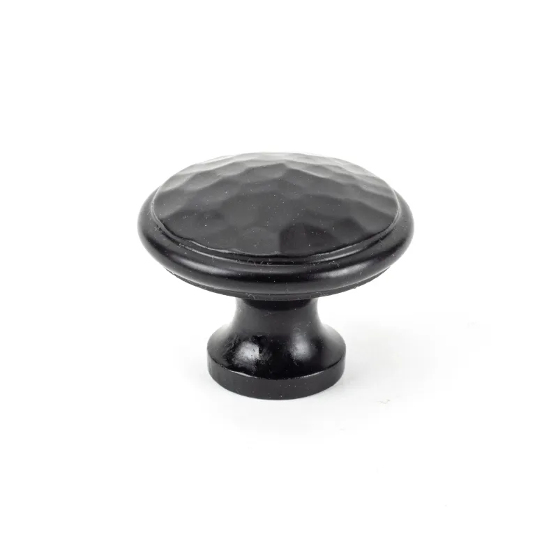 Black Hammered Cabinet Knob - Sizable | From Anvil Complete Set