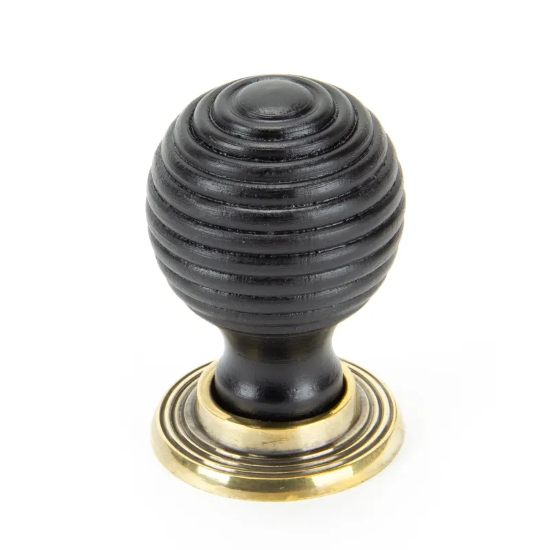 Ebony and AB Beehive Cabinet Knob 38mm | From Anvil | Easy Installation