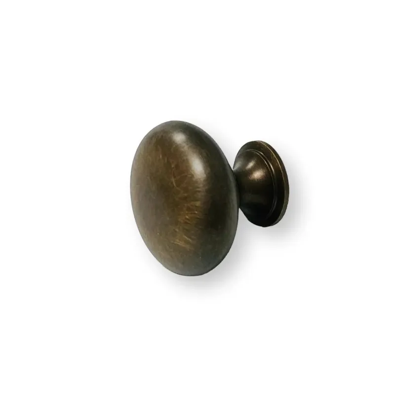 Eloise Antique Warm alloy Round Cabinet Knob Soft-Close Mechanism