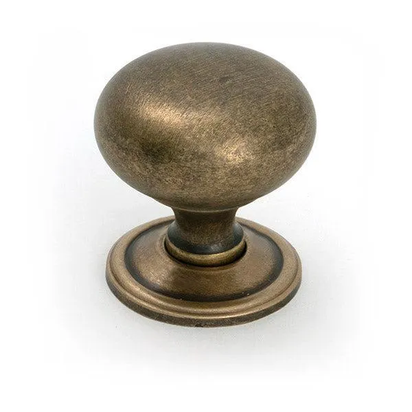 European Style Burnished Warm alloy Mushroom Cabinet Knob 38mm