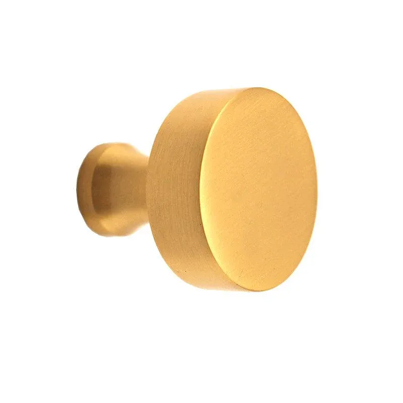Full Extension Round Cupboard Knob Satin Warm alloy