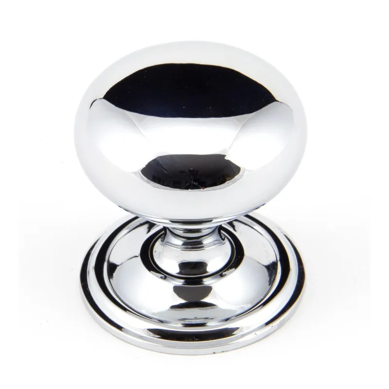 Glossy Chrome Mushroom Cabinet Knob 38mm | From Anvil