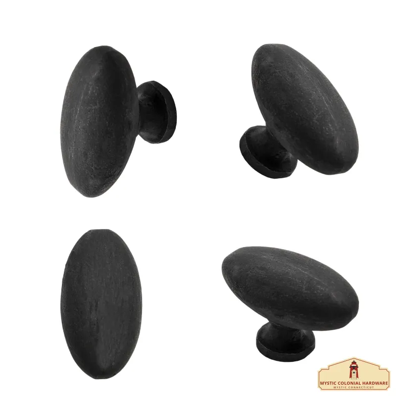 Hand Forged Iron Cabinet Knob Pull Antique Rustic Knobs Kitchen Cabinet Drawer Pull Processes Hardware: Pack 4 10-Year War...
