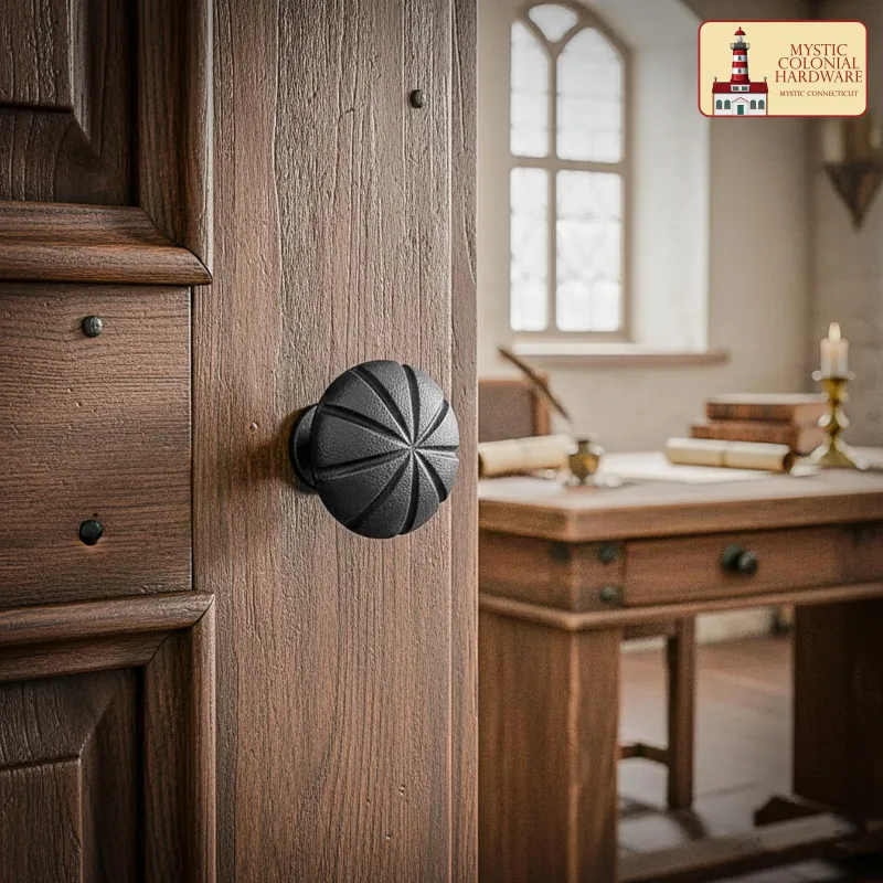Hand Forged Iron Cabinet Knob Pull Antique Rustic Knobs Kitchen Cabinet Drawer Pull Accommodates Hardware: Pack 4