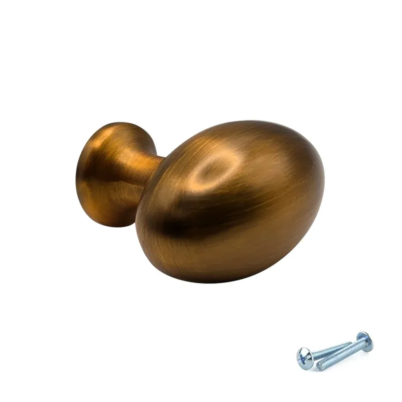 M4TEC Aged Warm alloy Oval Knob Handle – VG8 Series (36mm Cabinet, Drawer & Cupboard Knob)