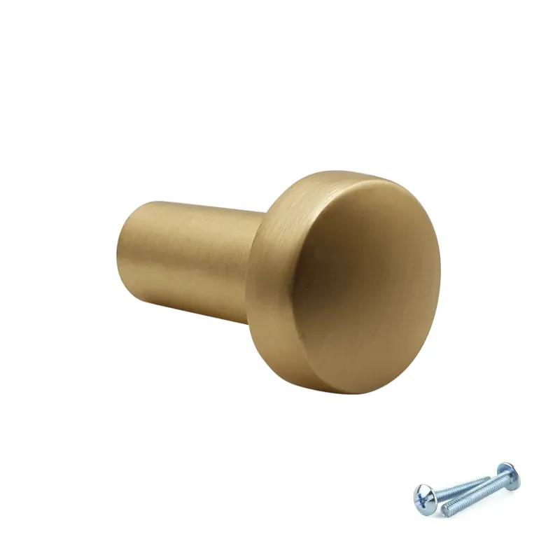 M4TEC Matte Brass Cabinet Knob – 19mm Drawer & Cupboard Door Handle VF4 Series - Complete Hardware Kit