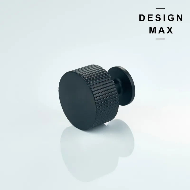 Marlowe Non-glossy Black Solid Brass Cabinet Knob