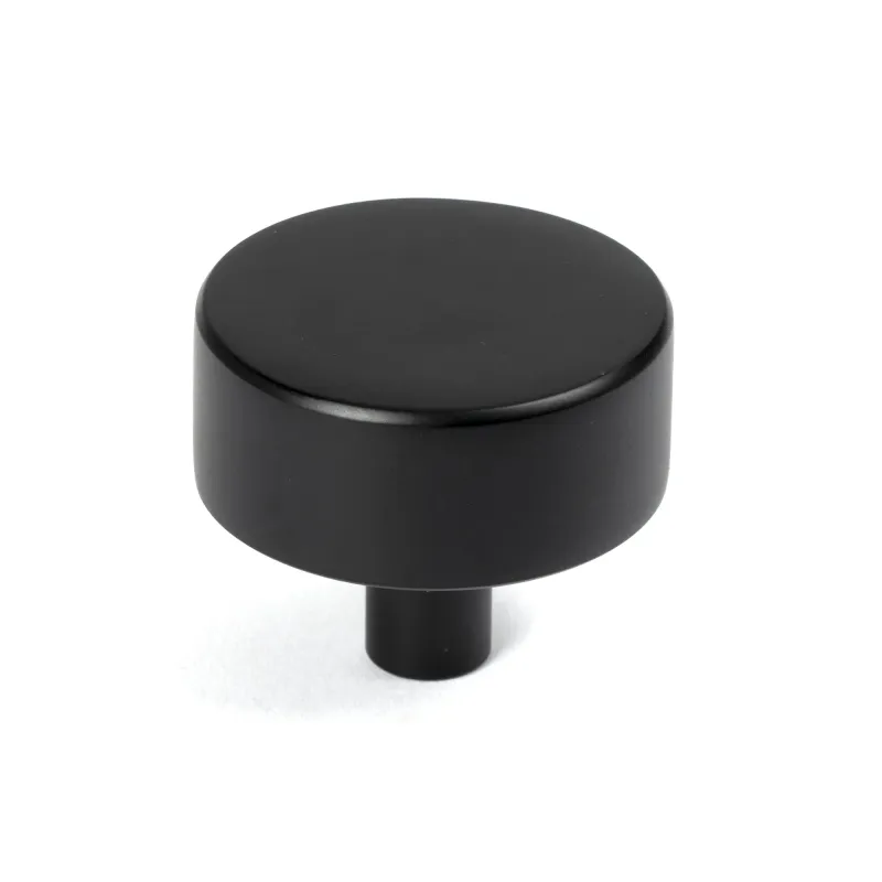 Matt Jet-black Kelso Cabinet Knob - 38mm (No rose) | From Anvil