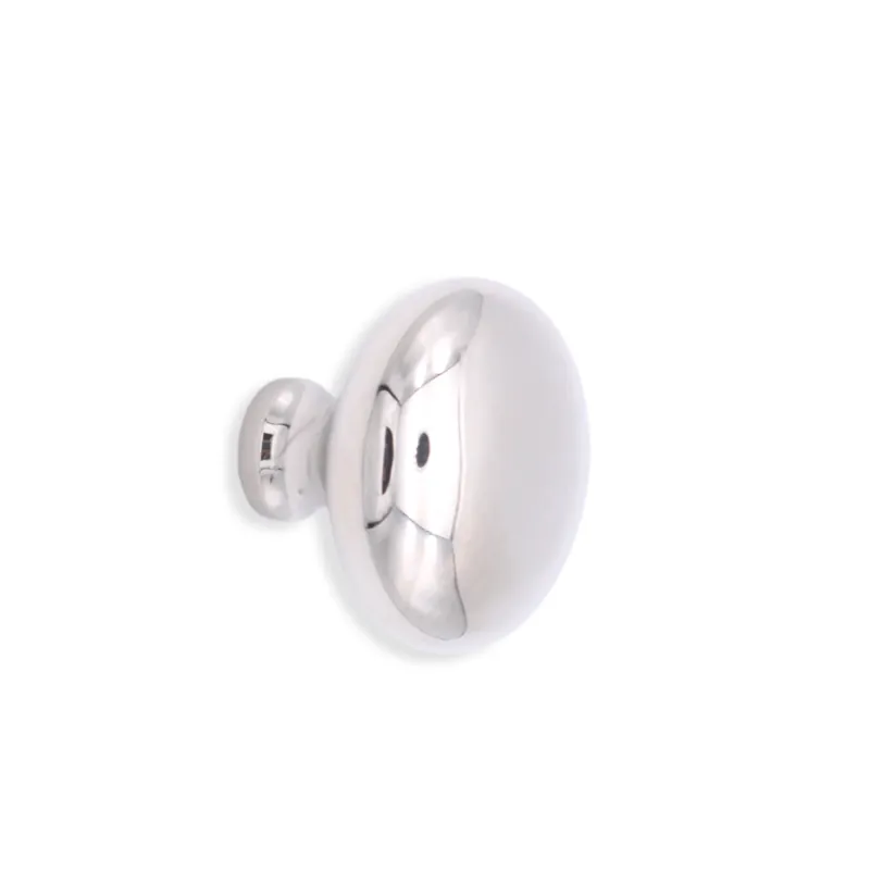 Mushroom 32mm Cupboard Knob Smooth Nickel