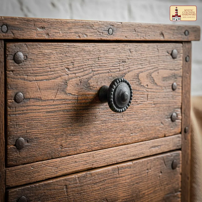 OEM Replacement Hand Forged Iron Cabinet Knob Pull Antique Rustic Knobs Kitchen Cabinet Drawer Pull Manages Hardware: Pack 4