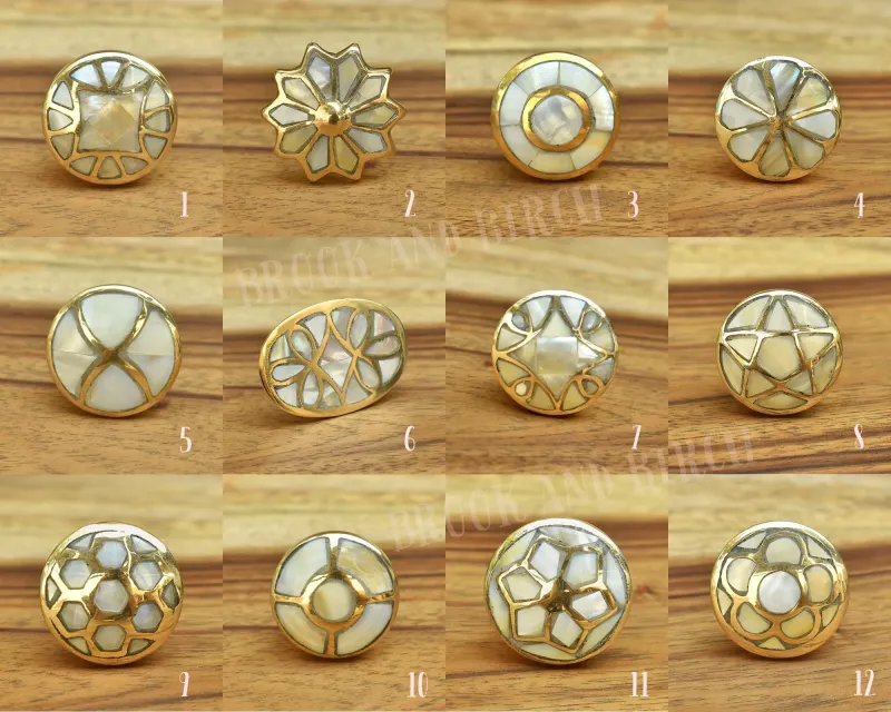 Pearl Brass Cabinet Drawer Knobs Warm alloy Furniture Knob Pull Brass Cabinet Hardware