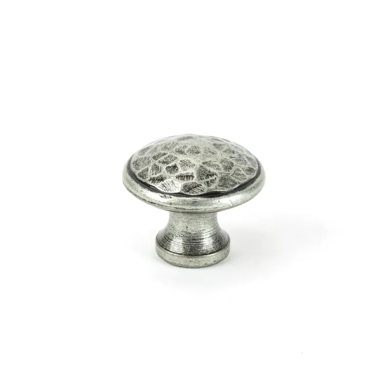 Pewter Hammered Cabinet Knob - Medium | From Anvil Blum