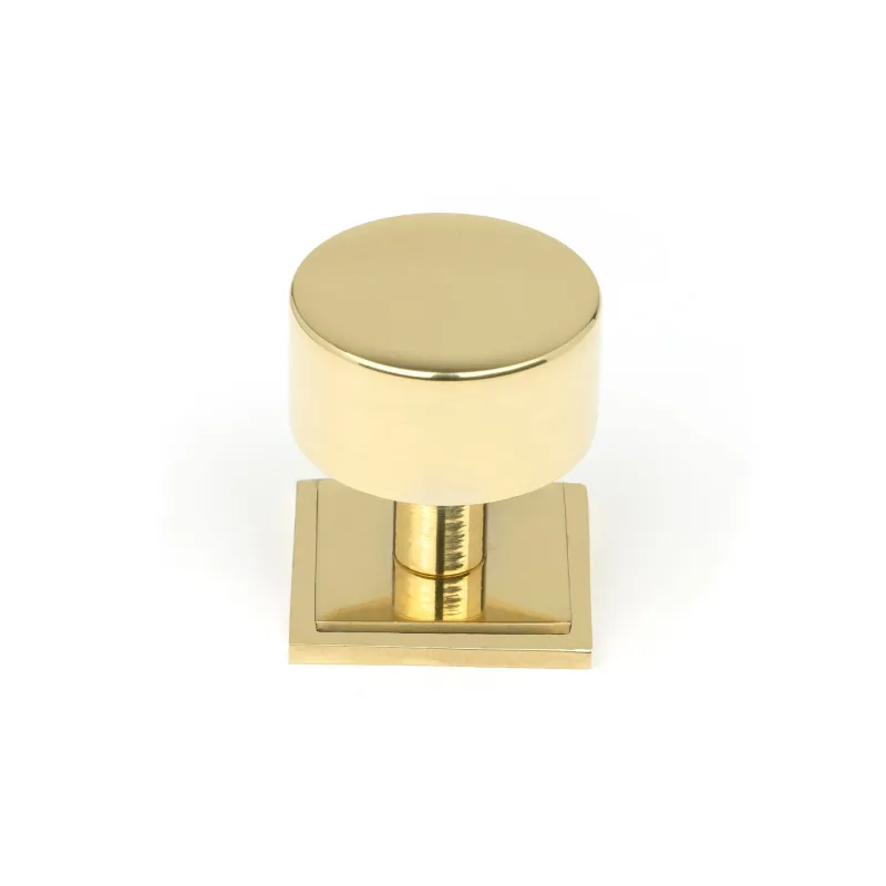 Polished Warm alloy Kelso Cabinet Knob - 32mm (Square) | From Anvil