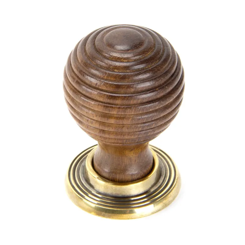 Rosewood and AB Beehive Cabinet Knob 38mm | From Anvil Brushed Nickel