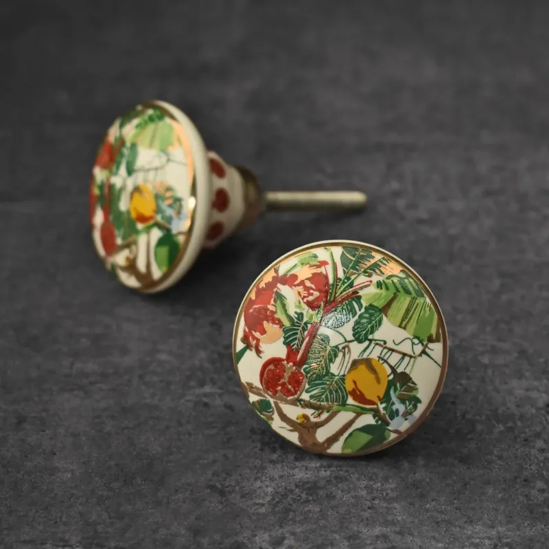 Soft-Close Dampened Amazonia Gold Earthenware Cupboard Drawer and Wardrobe Knob