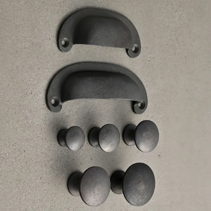 Touch Release Enduring Cast Iron Cupboard Handles | Oxidised