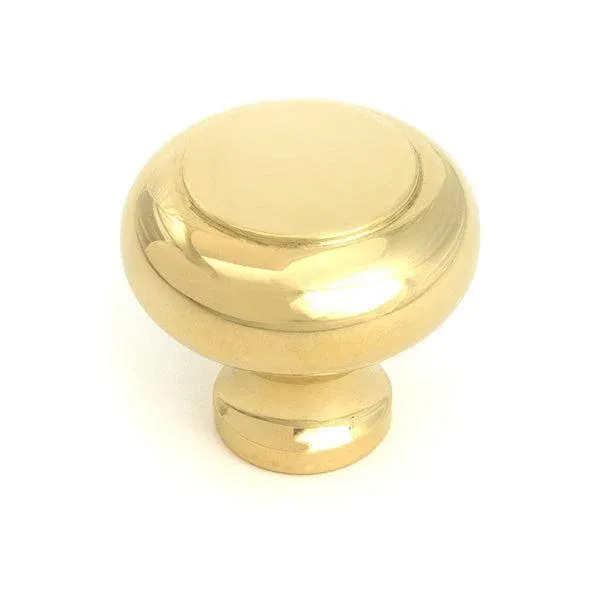 Undermount Polished Brass Regency Cabinet Knob - Jumbo