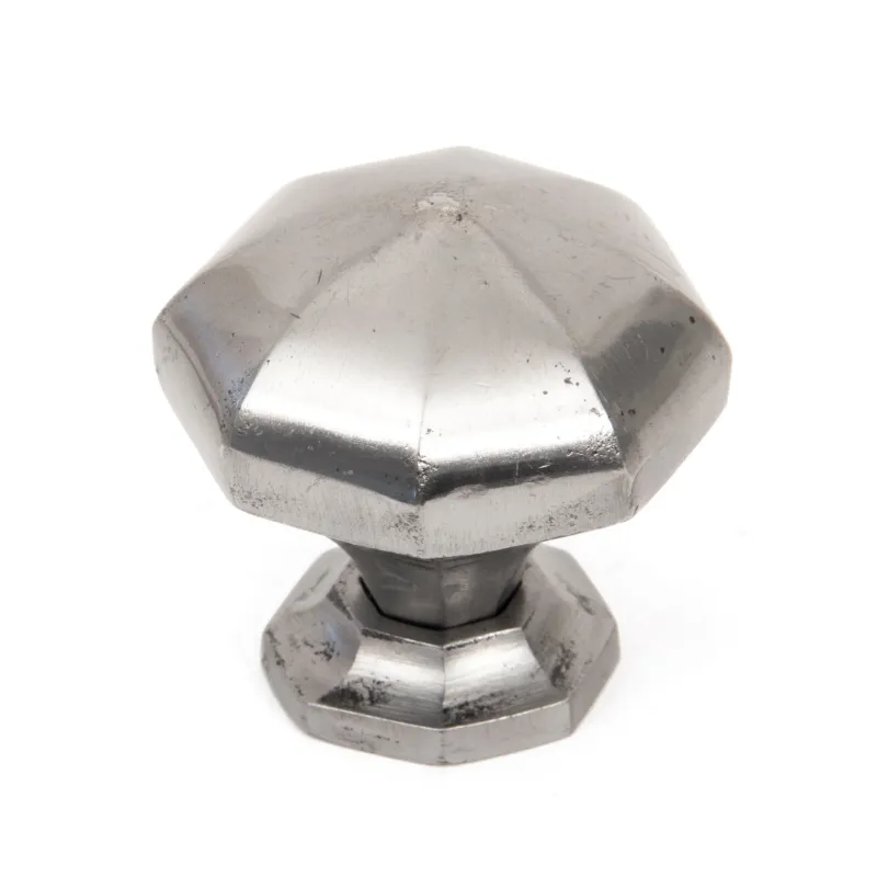 Unrefined Smooth Octagonal Cabinet Knob - Large | From Anvil