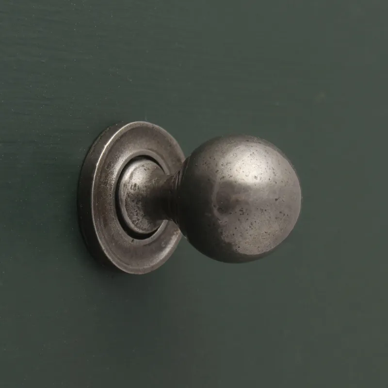 Warwick Round Cast Iron Cupboard Knob Complete Set