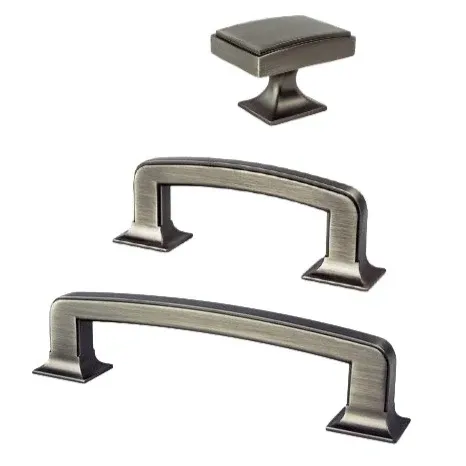 Adjustable Brushed Deep Gray "Liana" Drawer Pulls and Knobs Cabinets and Furniture