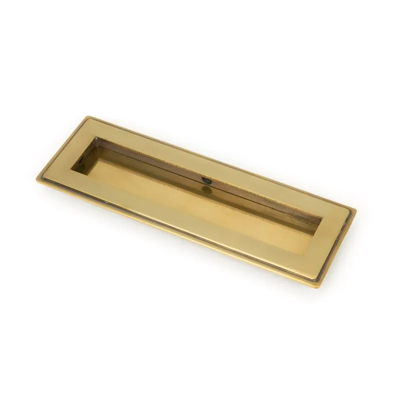 Aged Warm alloy 175mm Art Deco Rectangular Pull | From Anvil