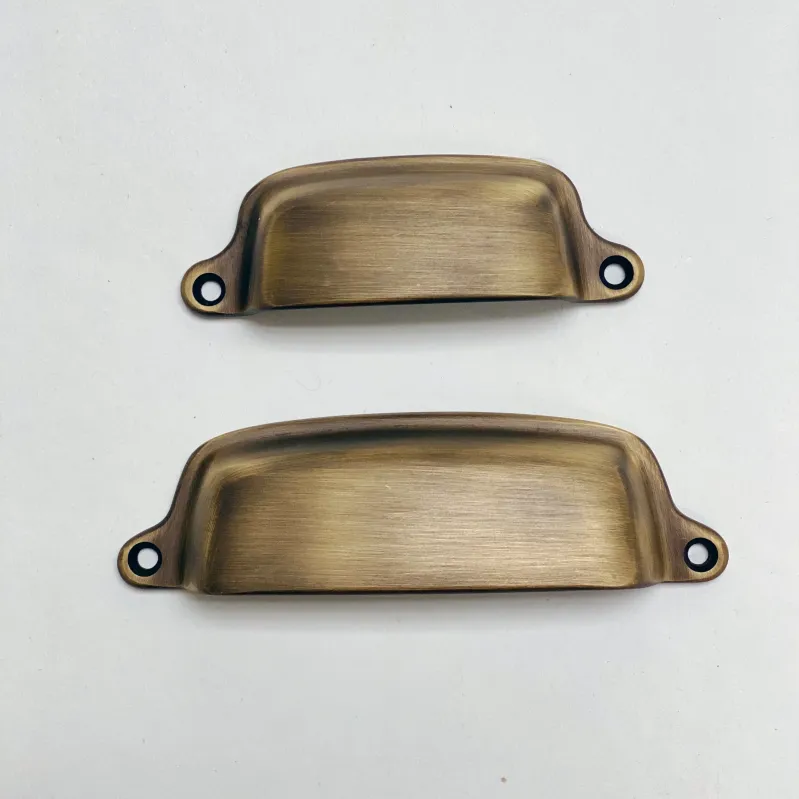 Antique Warm alloy "Eloise" Cabinet Cup Drawer Pull - Kitchen Drawer Handle